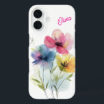 Custom Iphone 16 Phone Case Watercolor Floral<br><div class="desc">Custom iPhone 16 Case with Abstract Watercolor Flowers Add a personal touch to your iPhone 16 with this stunning case featuring a delicate abstract watercolor floral design! Made for those who love beauty and individuality, this case combines vibrant, high-quality colours with a custom name feature, making it truly one-of-a-kind. Crafted...</div>