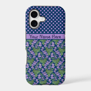 Custom iPhone 5/5s Case, Violets and Polka Dots