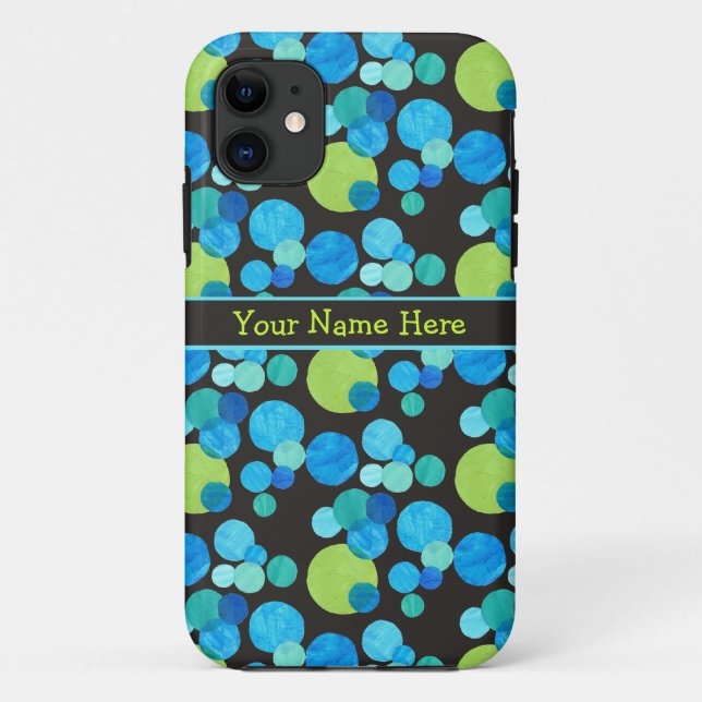 Custom iPhone 5 Case-Mate Case, Blue Moons Pattern Case (Back)