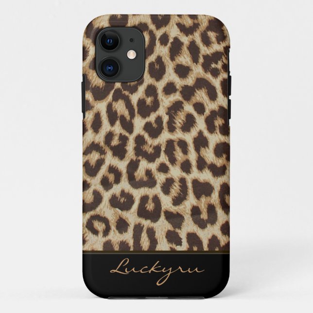 Custom iPhone 5 Leopard Print Case (Back)