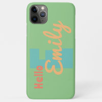 custom iPhone case custom green coral blue modern