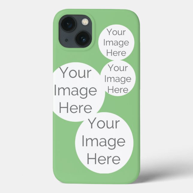 Custom iPhone Photo Case – Sage Green Background,  (Back)