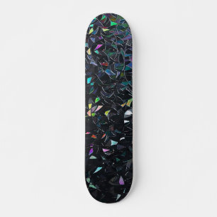 Custom Iridescent Abstract Stained Glass Pattern Skateboard