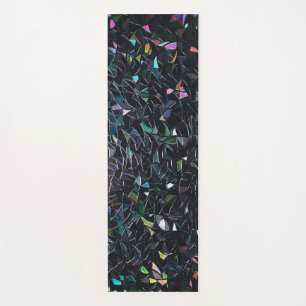 Custom Iridescent Abstract Stained Glass Pattern Yoga Mat