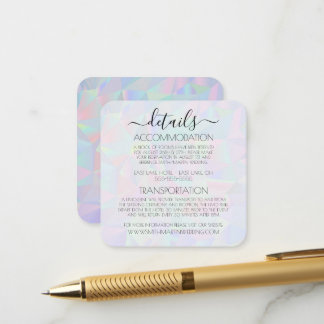 Custom Iridescent Geometric Details Enclosure Card