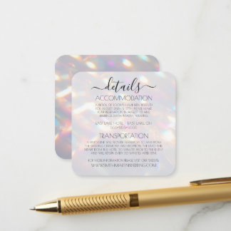 Custom Iridescent Lights Details Enclosure Card