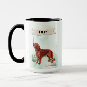 Custom Irish Sette Name Mug Personalised Dog Lover