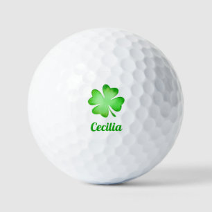 custom Irish st patrick's day clover green Golf Balls