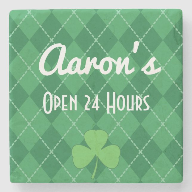 Custom Irish Stone Drink Coaster Gift (Front)