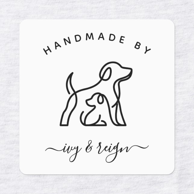 Custom Iron on Label for crafter with pet icon (Design 1)