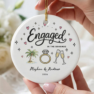 Custom Island Engagement Ornament