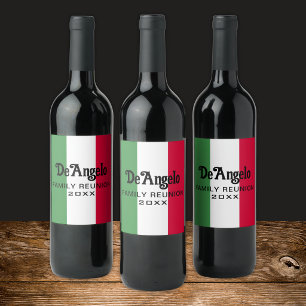 Custom Italian Family Reunion Wine Label