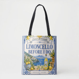 custom italian lemon bachelorette Bridal party Tote Bag