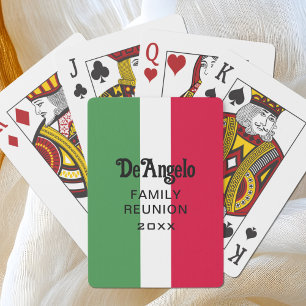 Custom Italian Surname Name Reunion Playing Cards