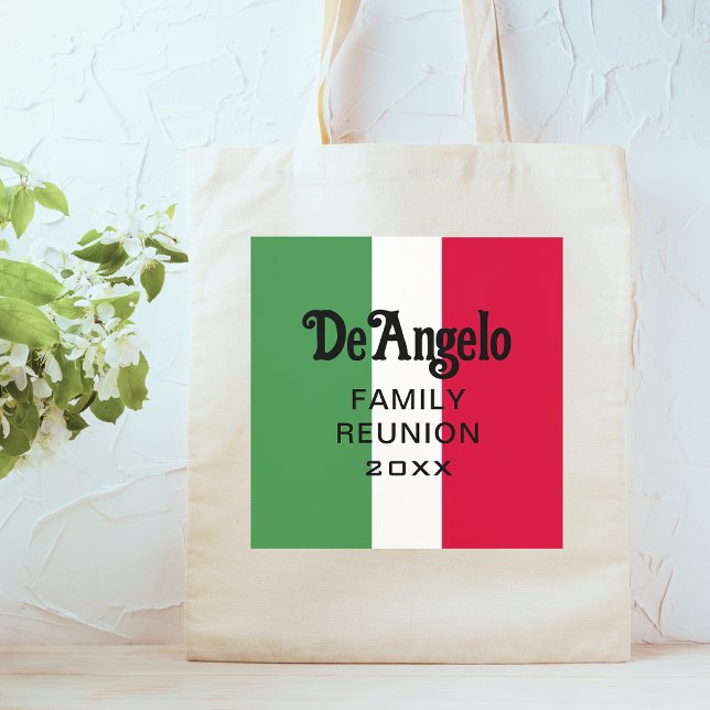 Custom Italian Surname Name Reunion Tote Bag (Creator Uploaded)