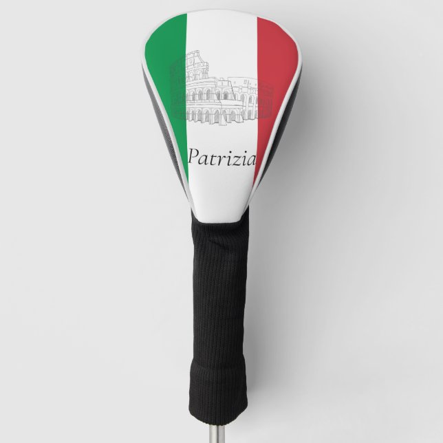 Custom Italy Flag Italian Flag Colosseum rome Golf Head Cover (Front)