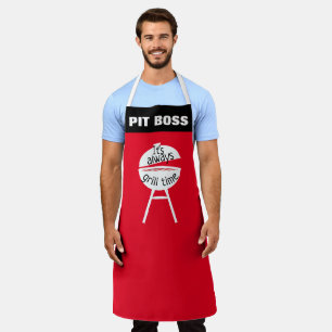 Custom It's Always Grill Time Funny BBQ Chef  Apron