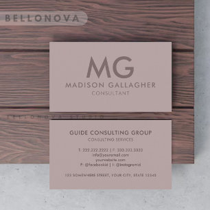 Custom Ivory Pink Purple Grey Professional Business Card