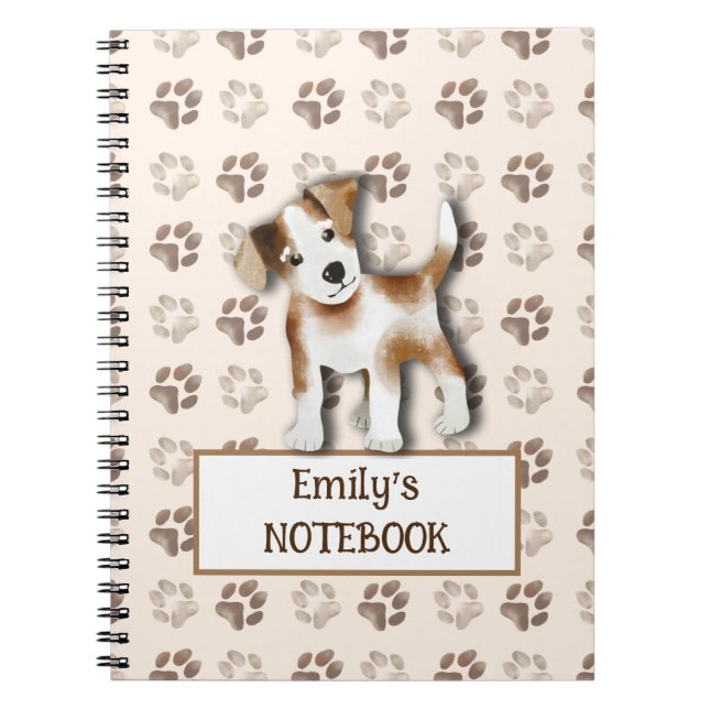 Custom Jack Russell Terrier Notebook – Cute Dog   (Front)