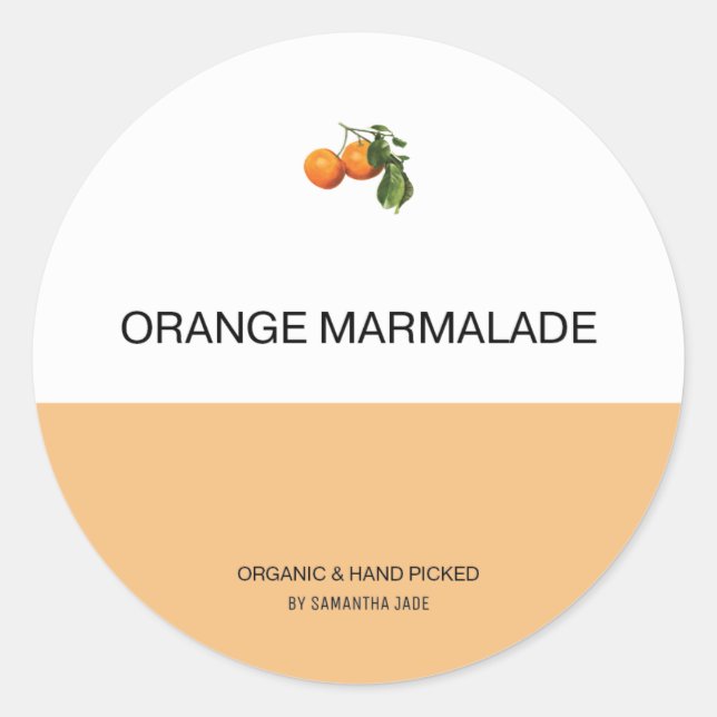 Custom Jam & Preserve Jar Labels for your Pantry (Front)