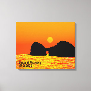 Custom Japan Landscape Travel Aesthetic Colourful  Canvas Print