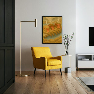 Custom Japan Travel Landscape Whimsical Monkey Photo Print