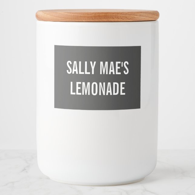 custom jar glasses food label (Front)