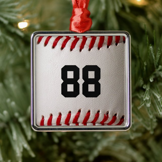 Custom Jersey Number Baseball Player Design Metal Tree Decoration (Tree)