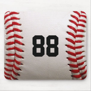 Custom Jersey Number Baseball Player Design Mouse Pad