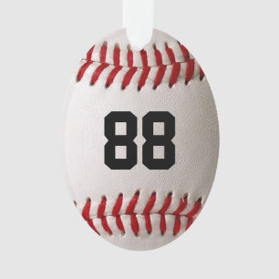 Custom Jersey Number Baseball Player Design Ornament