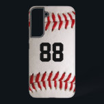Custom Jersey Number Baseball Player Design Samsung Galaxy Case<br><div class="desc">Hit a home run with this Custom Number Baseball Design, a must-have for players, fans, and coaches alike. The clean, crisp graphic features a classic white baseball ready for your unique personalisation, making it a versatile statement piece across apparel, home decor, and accessories. This design perfectly captures the 2026 "Modern...</div>