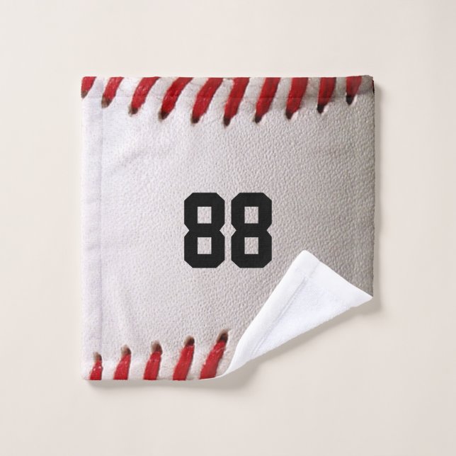 Custom Jersey Number Baseball Player Design Wash Cloth (Wash Cloth)