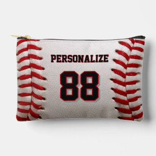 Custom Jersey Number & Name Baseball Player Design Accessory Pouch