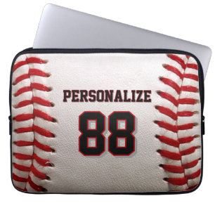 Custom Jersey Number & Name Baseball Player Design Laptop Sleeve