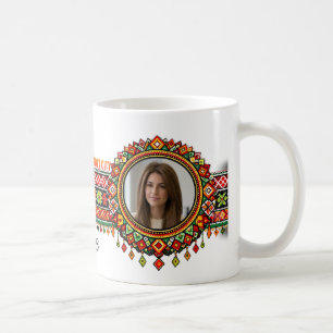 Custom Jerusalem Palestinian Embroidery Ceramic Mu Coffee Mug