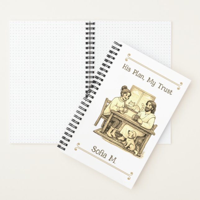 Custom Jesus & Coffee Sepia Luxury Journal (Inside)
