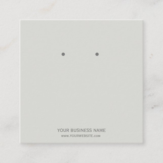 Custom Jewellery Earring Display Cards (Front)