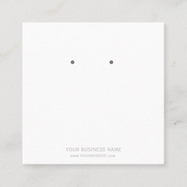 Custom Jewellery Earring Display Cards (Front)