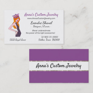 Custom Jewelry Diva Business Card
