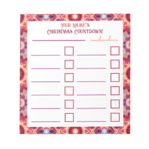 Custom Jolly Bright Christmas Planner Checklist Notepad