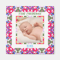 Custom Jolly Festive Christmas Photo Picture Frame