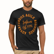 Custom "Joshua Adventurous Agile Assiduous" Black