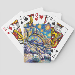 Custom Joshua Tree Arch Rock Starry Night Colourfu Playing Cards