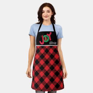 Custom Joy Chef Personalized Christmas Photo Apron