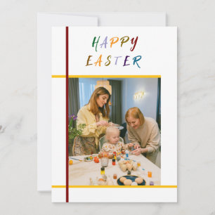 Custom Joyful Easter Greeting Card with Photo
