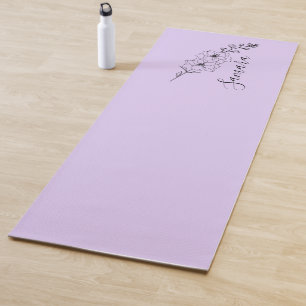 Custom July Delphinium Birth Flower Gift for Birth Yoga Mat
