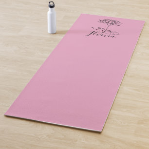 Custom July Water Lily Birth Flower Gift for Birth Yoga Mat