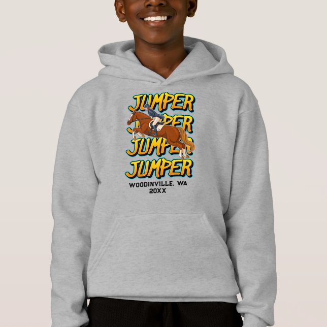 Custom Jumper Horse Event or Location Date Name (Front)