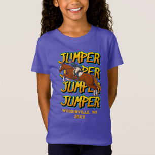 Custom Jumper Horse Event or Location Date Name T-Shirt