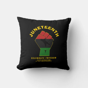 Custom JUNETEENTH Celebrate Freedom Cushion